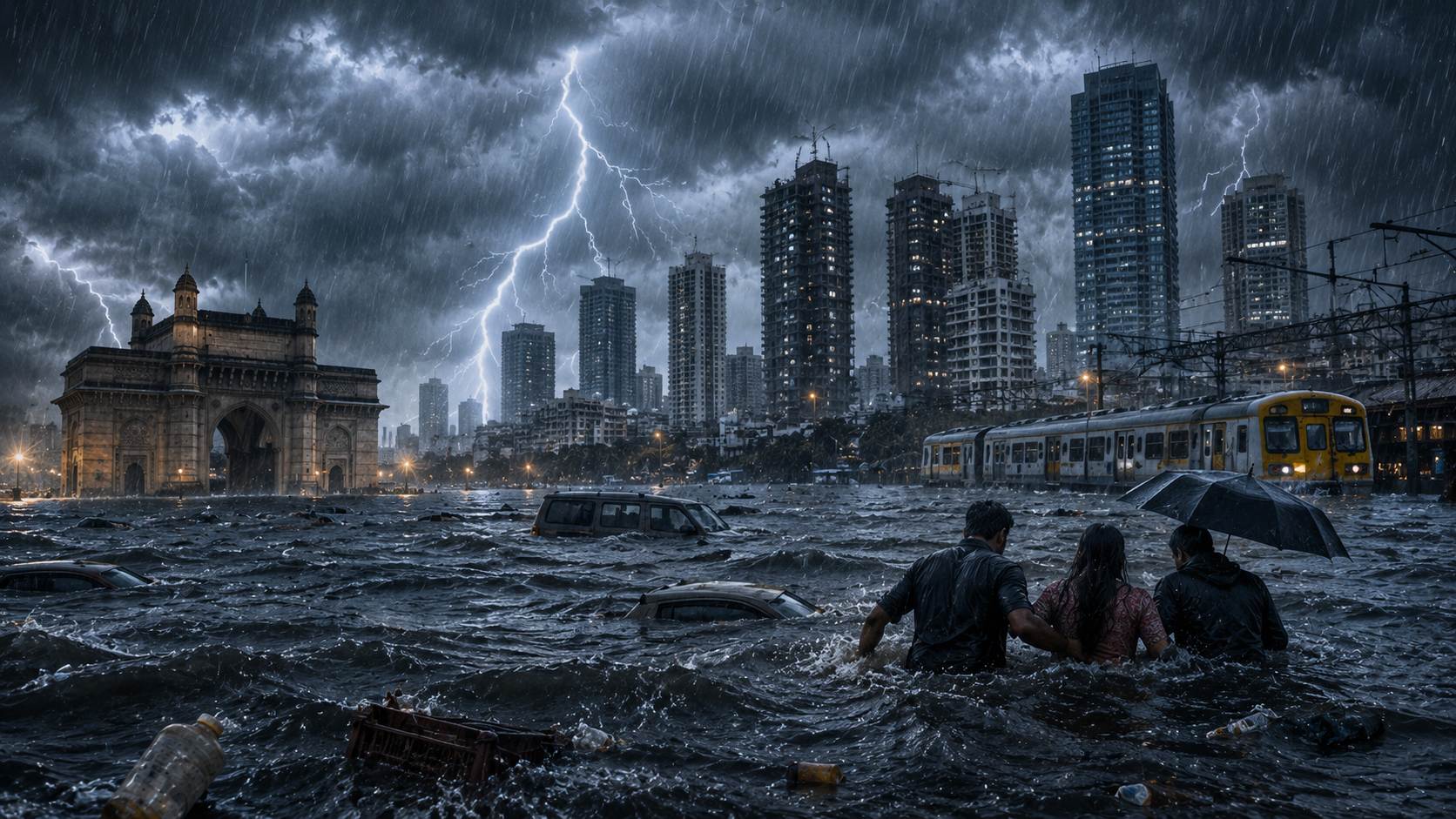 Mumbai Monsoon 2026: Red Alert as 200mm Rain Floods City, Disrupts Trains on First Monsoon Morning