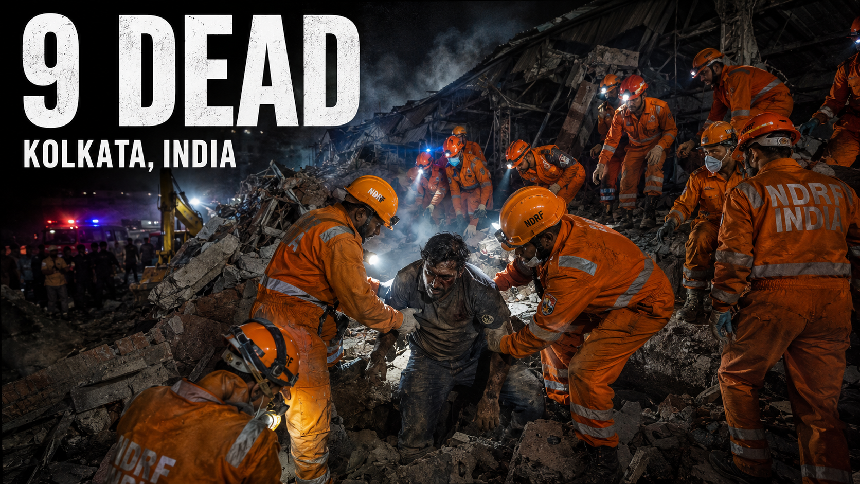 Kolkata Warehouse Collapse 2026: 9 Dead, 20 Rescued from Taratala Rubble — CM Suspends City Construction Projects