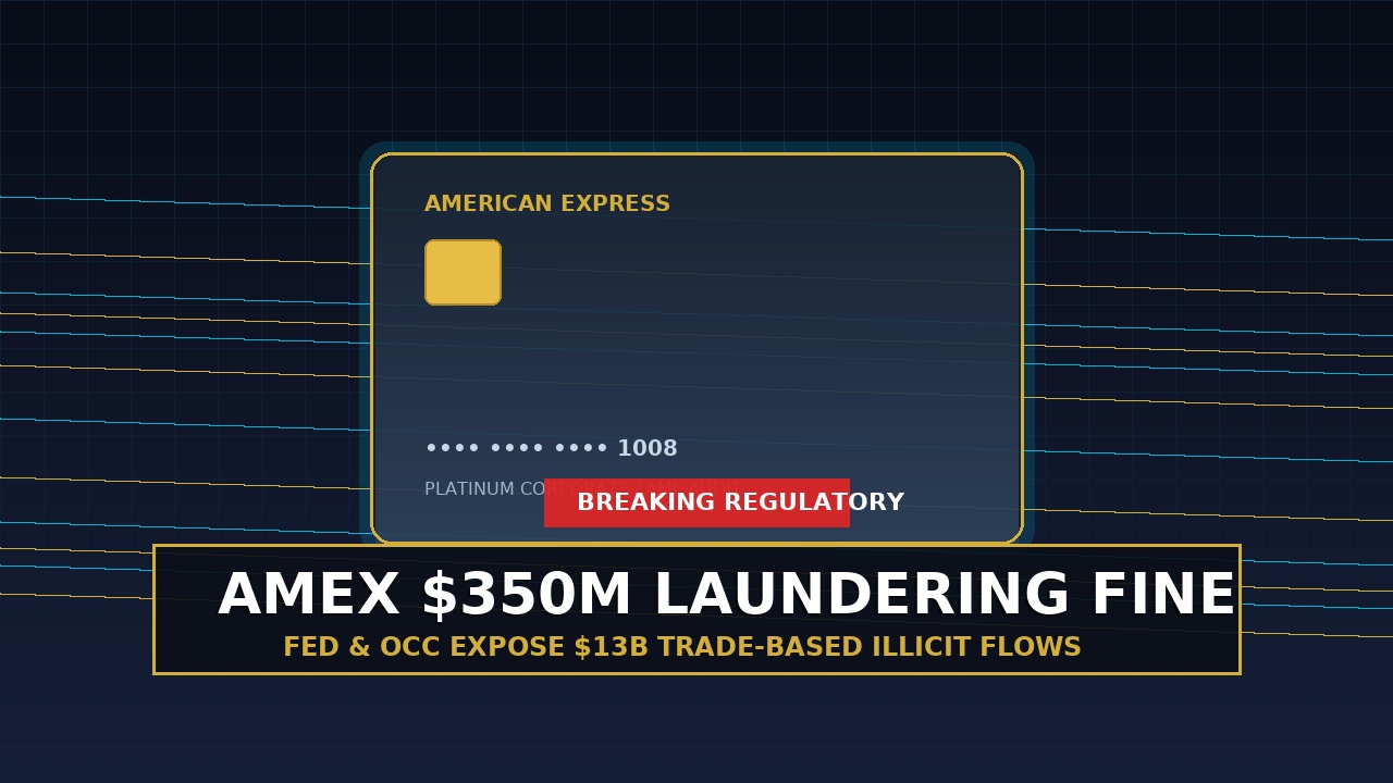 The $13 Billion Blind Spot: US Regulators Slap American Express With $350 Million Penalty Over Charge Card Laundering Failures